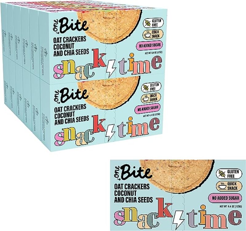 One Bite Sweet Coconut & Chia Oat Crackers